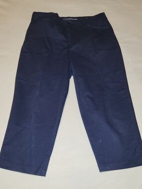 croft & barrow Navy Cropped Straight-Leg Pants